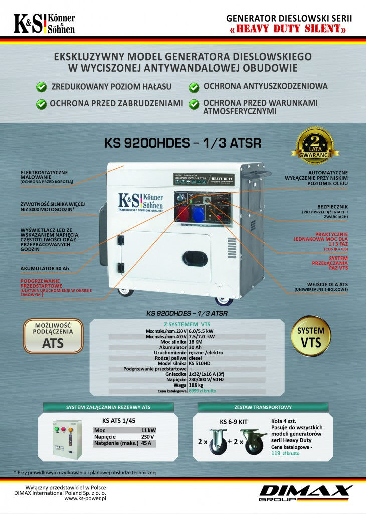 Nowe modele generatorów dieslowskich!!