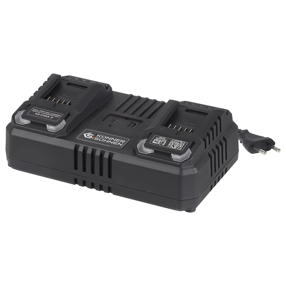 Dual charger for rechargeable batteries 20V KS C45A-2