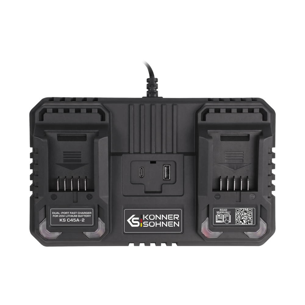 Dual charger for rechargeable batteries 20V KS C45A-2