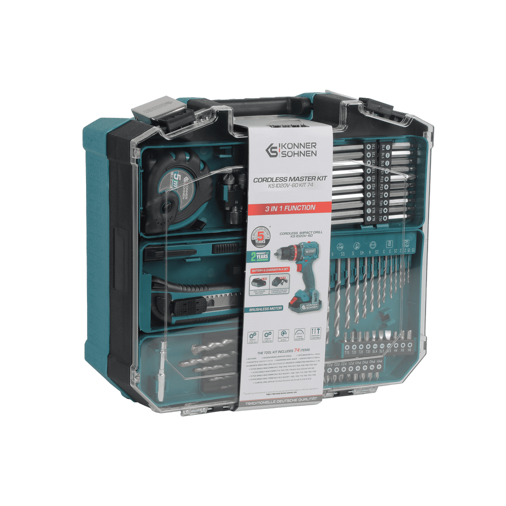 Juhtmevaba Meistrikomplekt KS ID20V-60 KIT 74