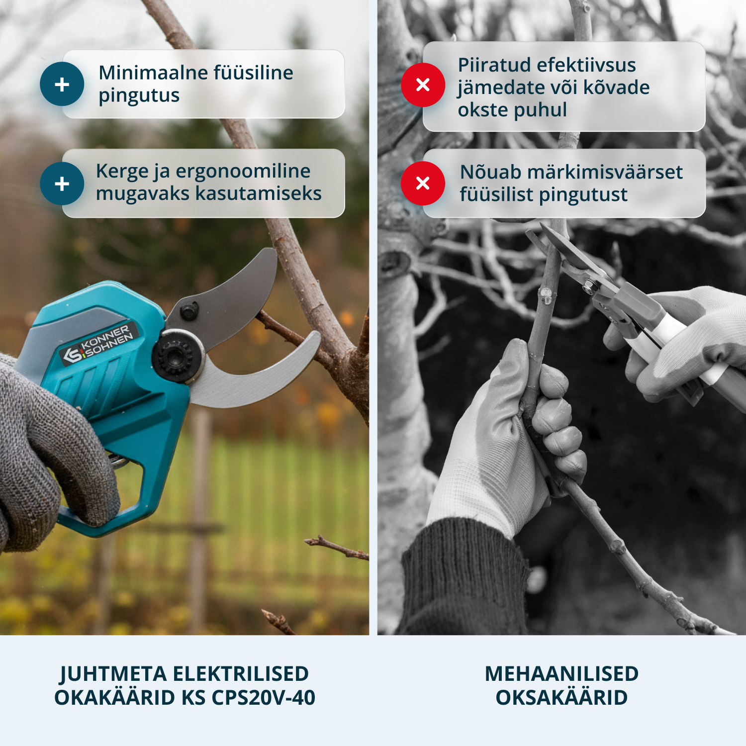 Juhtmeta Elektrilised Pügikäärid KS CPS20V-40