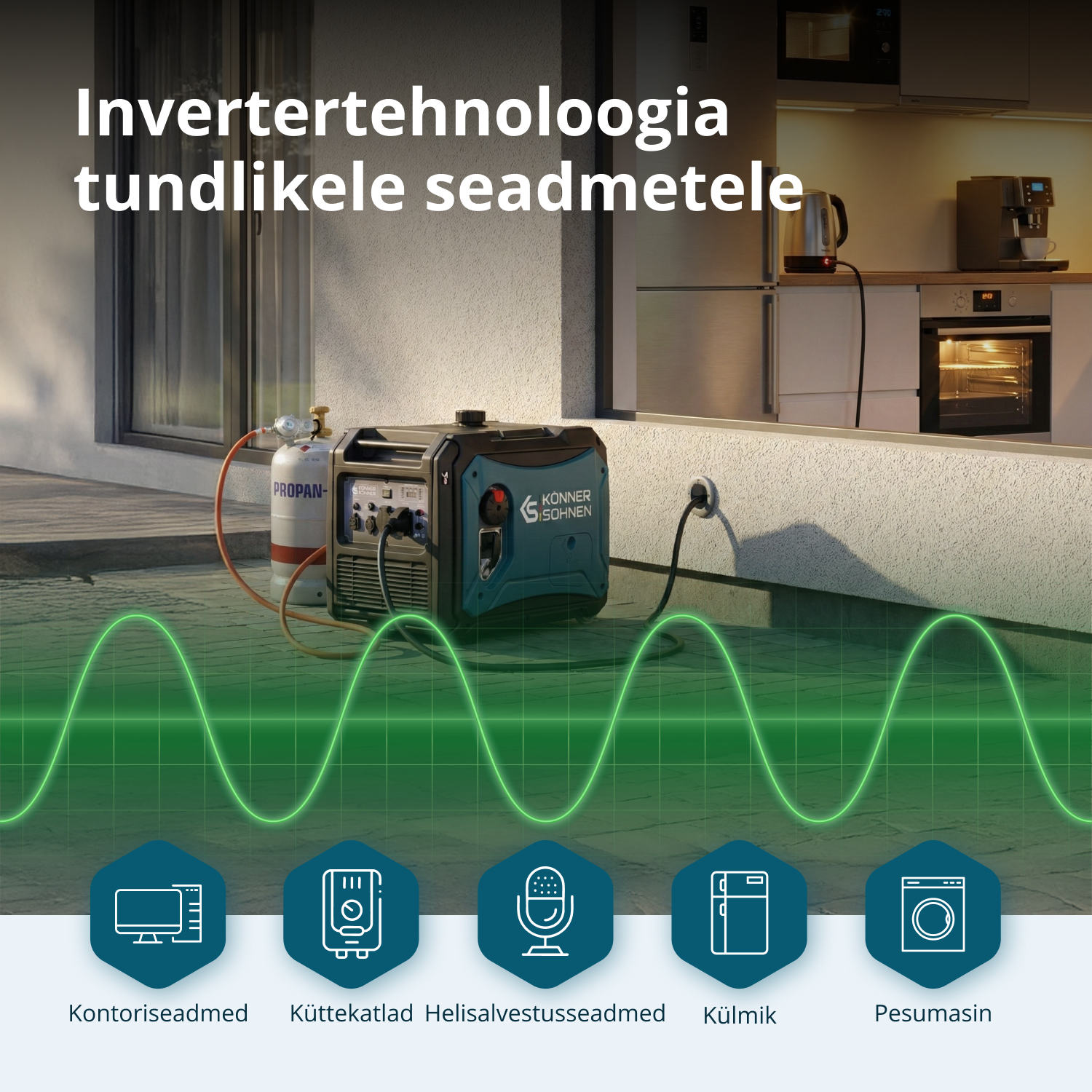 LPG/bensiin invertergeneraator KS 4000iEG S