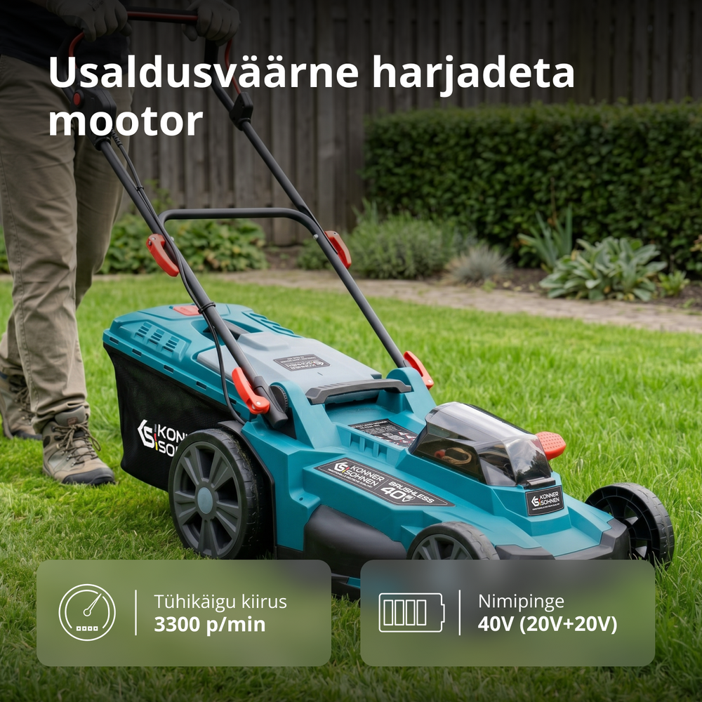 Juhtmeta muruniiduk KS 43LM-40V