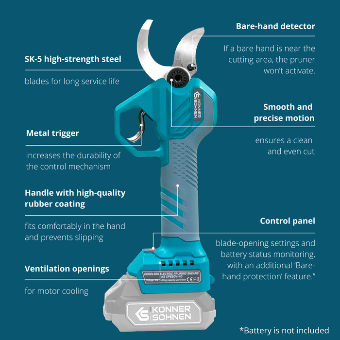Cordless Electric Pruning Shears KS CPS20V-40