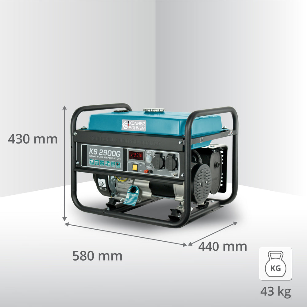 LPG/Bensiin Generaator "Könner & Söhnen" KS 2900G