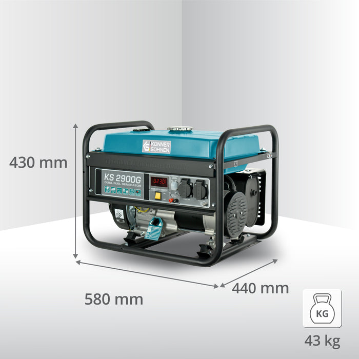 LPG/Bensiin Generaator "Könner & Söhnen" KS 2900G