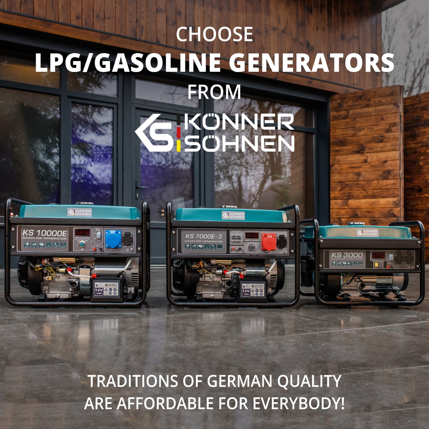 LPG/Bensiin Generaator "Könner & Söhnen" KS 3000G