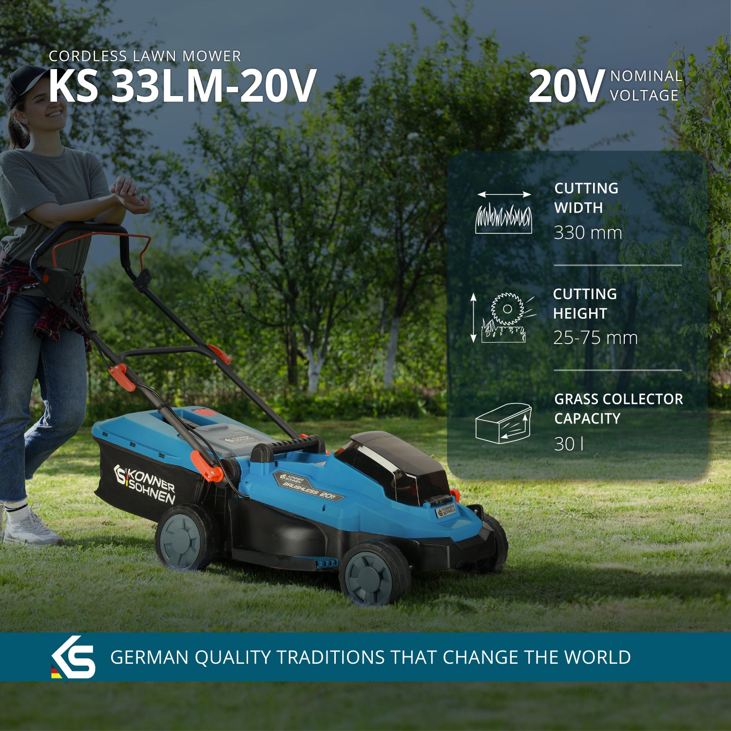 Juhtmeta muruniiduk KS 33LM-20V