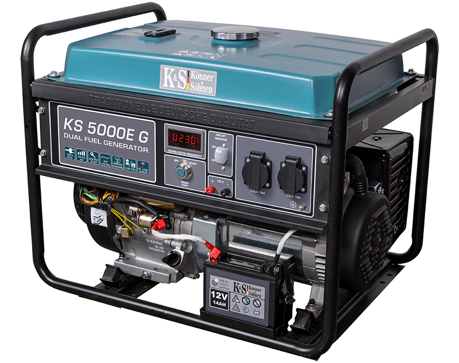 LPG/Bensiin Generaator "Könner & Söhnen" KS 5000E G