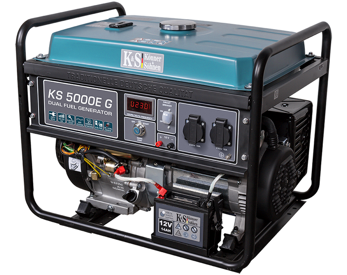 LPG/Bensiin Generaator "Könner & Söhnen" KS 5000E G