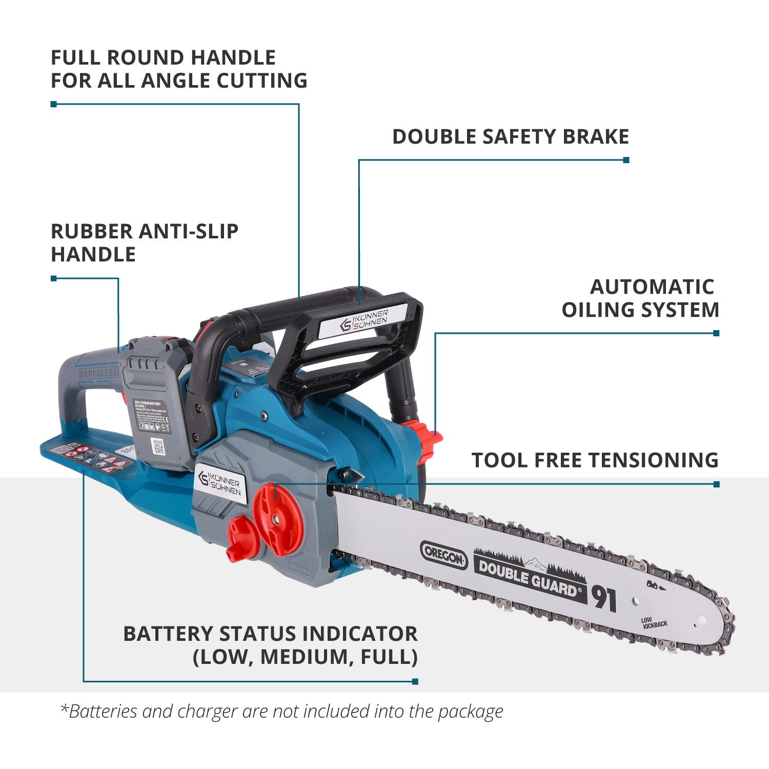 Juhtmeta kettsaag KS CS40V-16