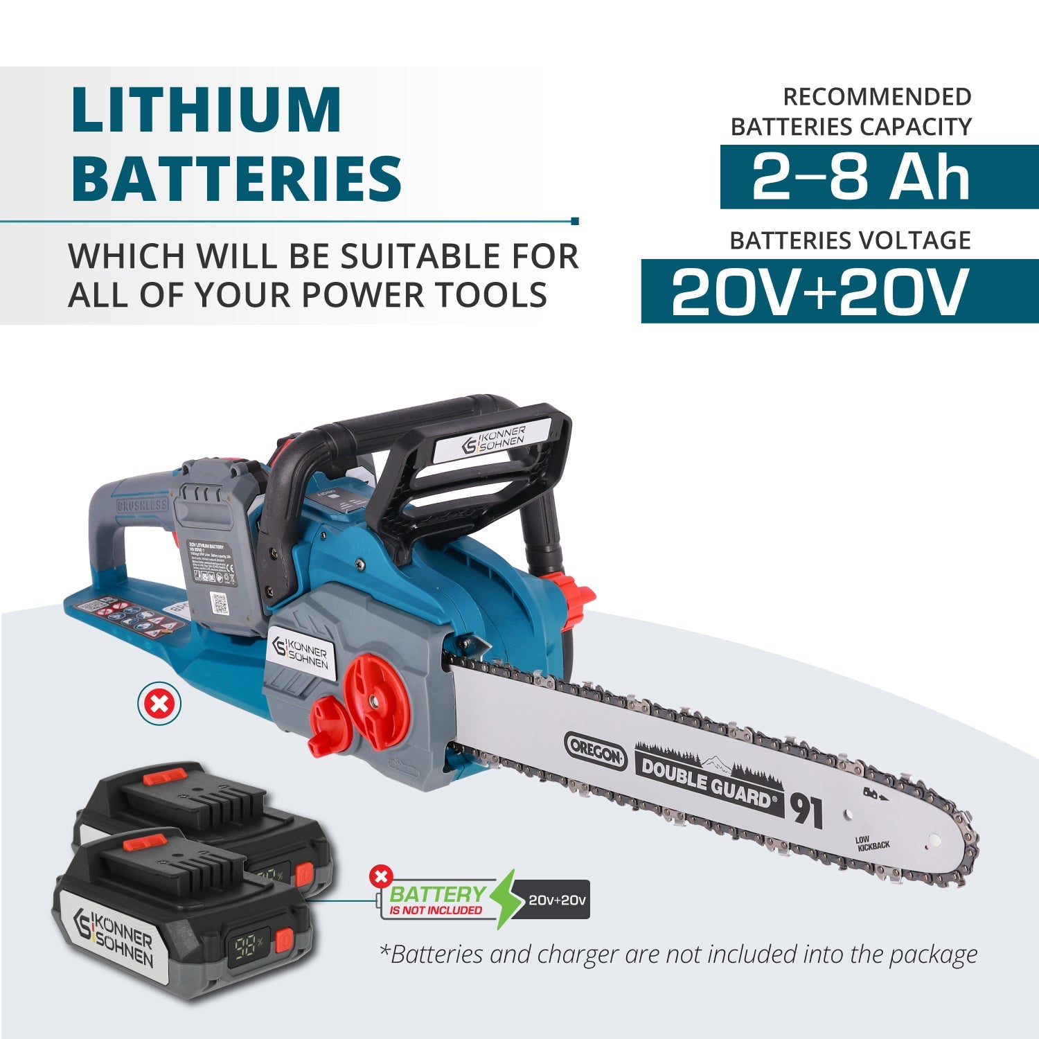 Juhtmeta kettsaag KS CS40V-16