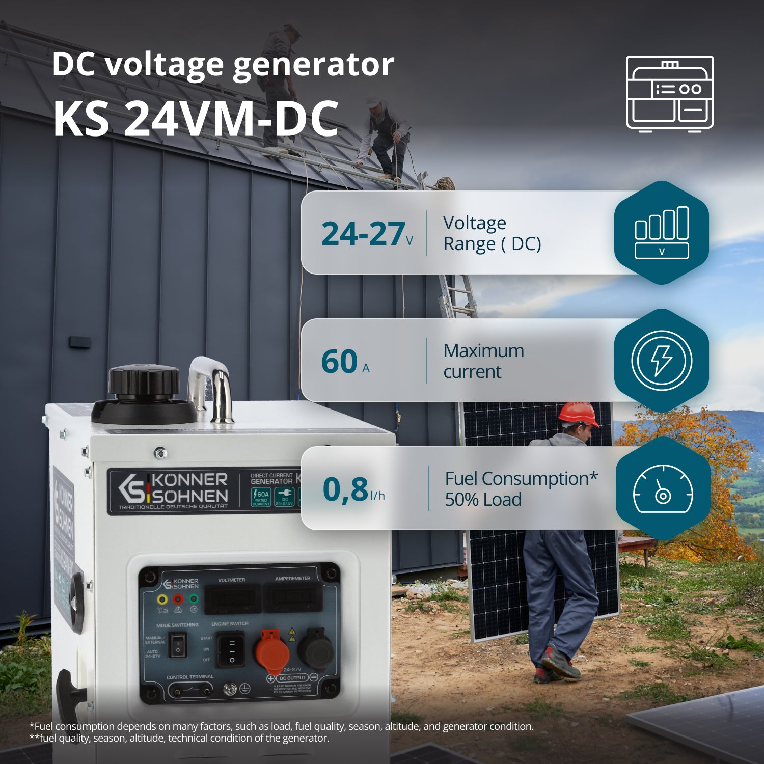 KS 24VM-DC Pideva Pingega Generaator