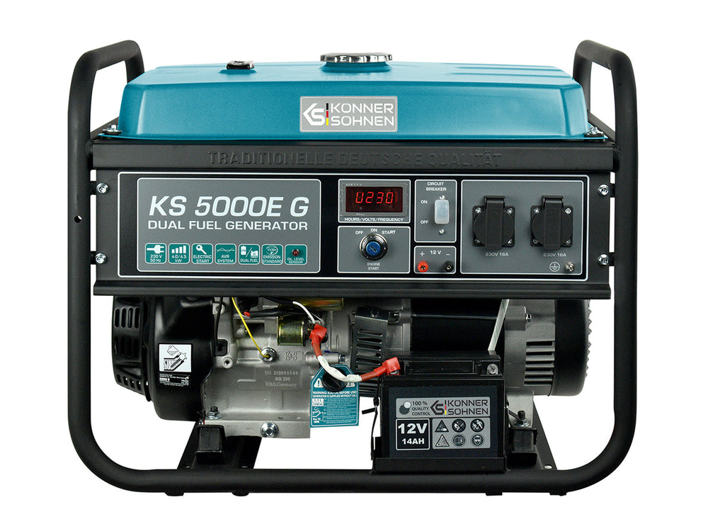 LPG/Bensiin Generaator "Könner & Söhnen" KS 5000E G