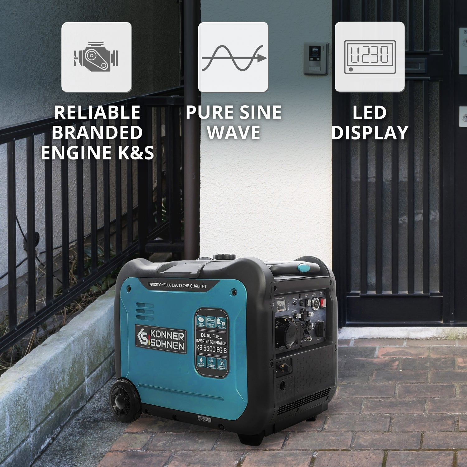 LPG/bensiin invertergeneraator KS 5500iEG S