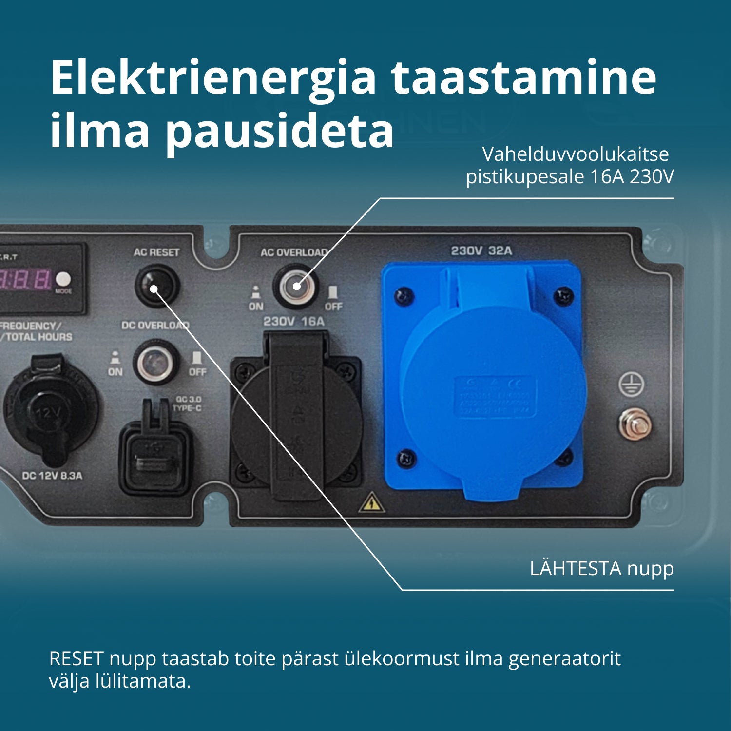 Inverter Bensiinigeneraator KS 6500iE