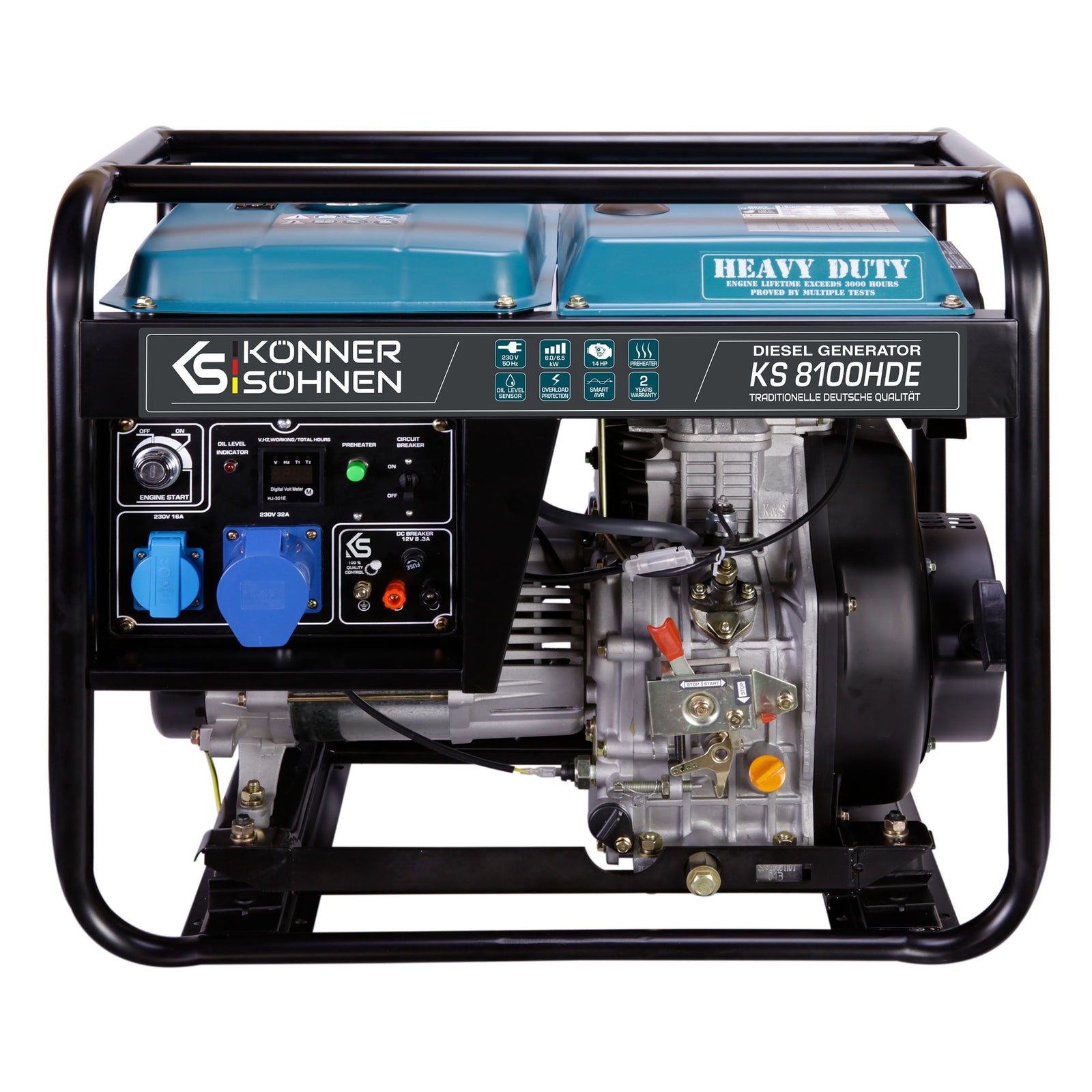 Diiselgeneraator "Könner & Söhnen" KS 8100HDE (EURO V)