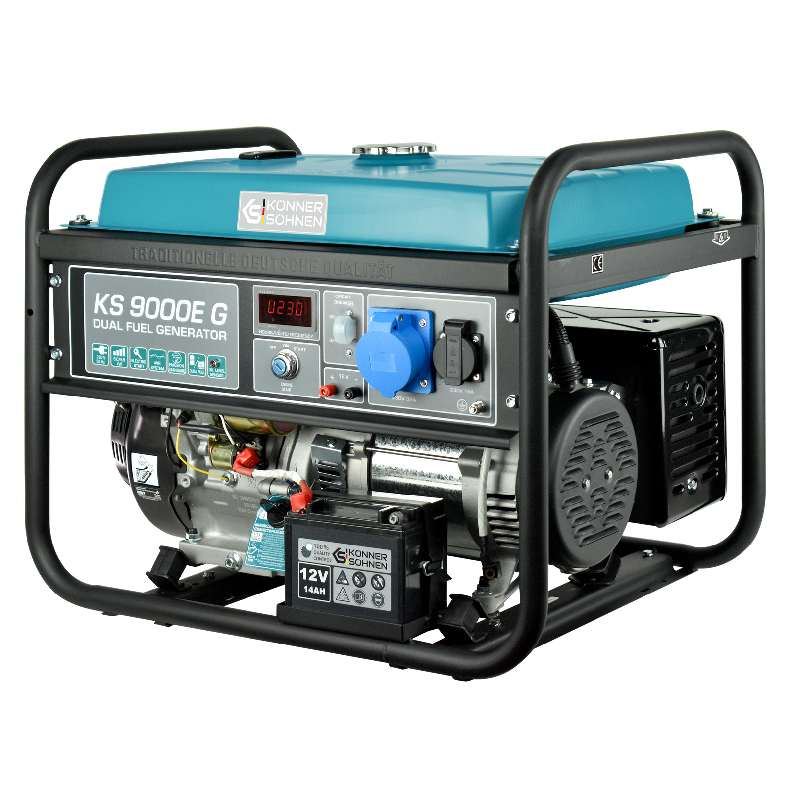 LPG/Bensiin Generaator "Könner & Söhnen" KS 9000E G
