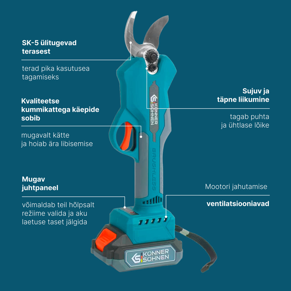 Juhtmeta Elektrilised Pügikäärid KS CPS20V-32 Korpus