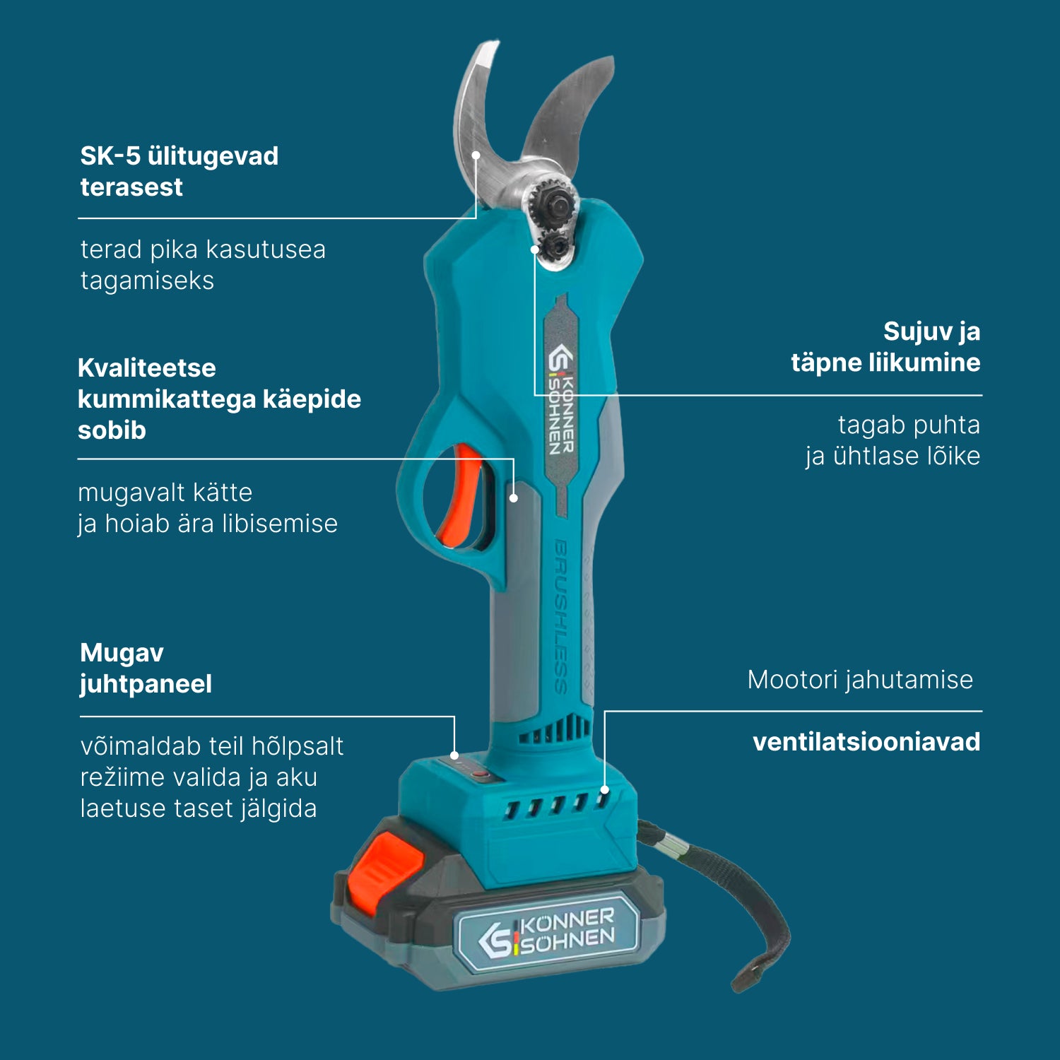 Juhtmeta Elektrilised Pügikäärid KS CPS20V-32 Korpus