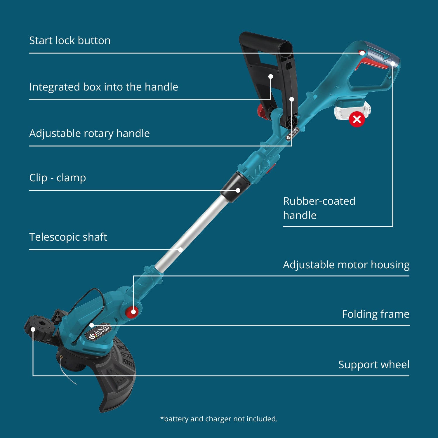 Juhtmeta trimmer KS GT-20V