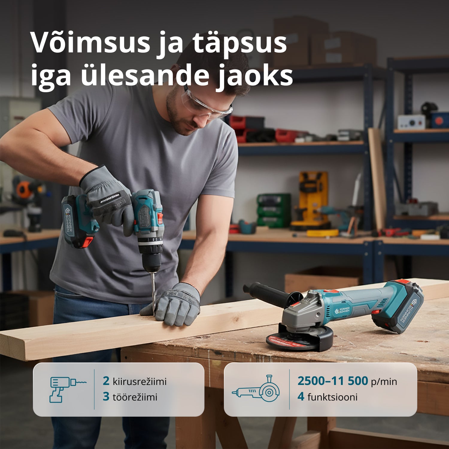 Juhtmevaba Meistrikomplekt KS IDAGB 20V KOMPLEKT 1