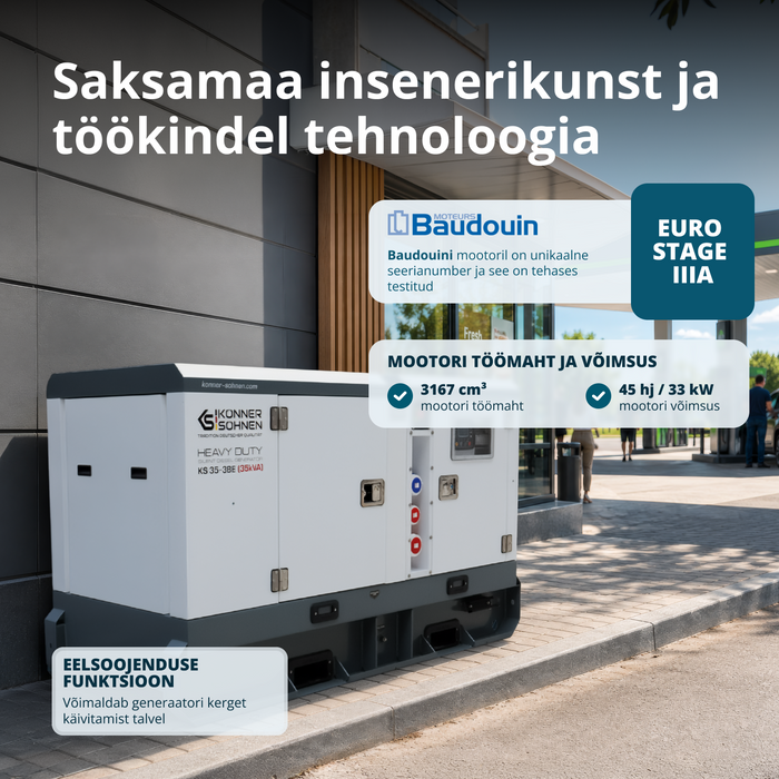 Kolmefaasiline diiselgeneraator KS 35-3BE