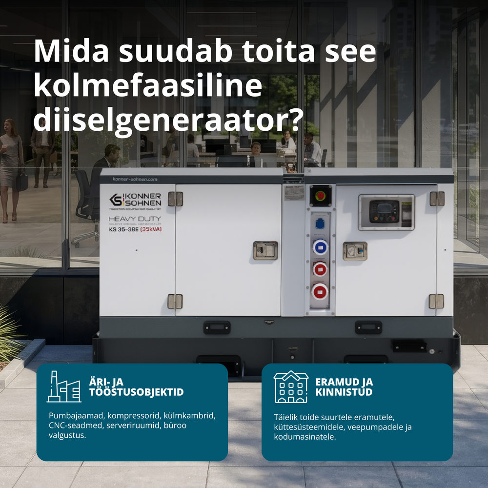 Kolmefaasiline diiselgeneraator KS 35-3BE