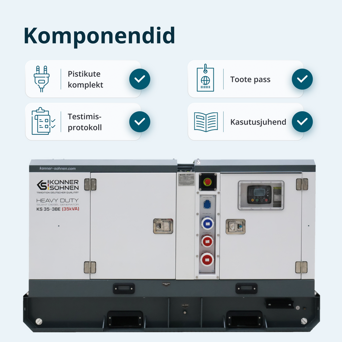 Kolmefaasiline diiselgeneraator KS 35-3BE