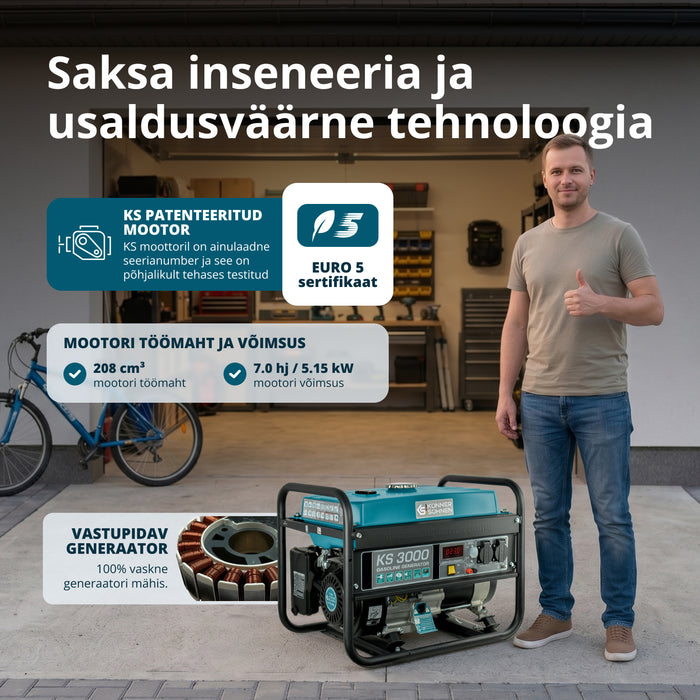 Bensiinigeneraator "Könner & Söhnen" KS 3000