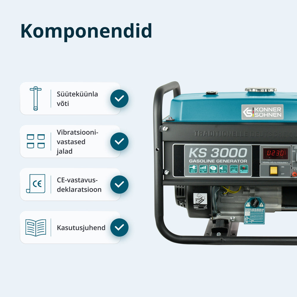 Bensiinigeneraator "Könner & Söhnen" KS 3000