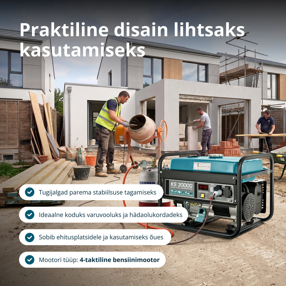 LPG/Bensiin Generaator "Könner & Söhnen" KS 3000G
