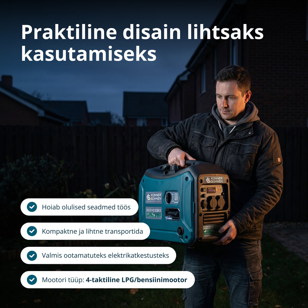 LPG/bensiini invertergeneraator KS 3000iG S