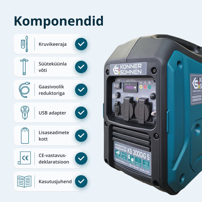LPG/bensiini invertergeneraator KS 3000iG S