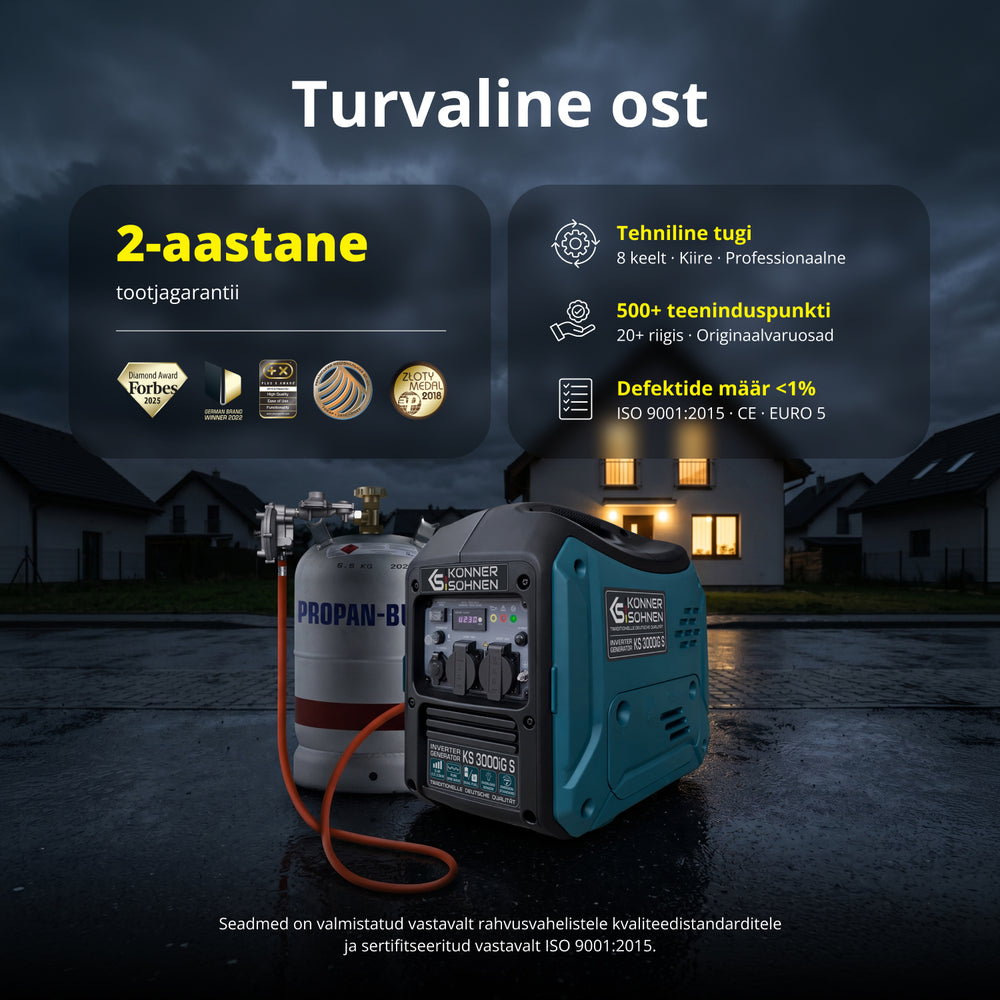 LPG/bensiini invertergeneraator KS 3000iG S