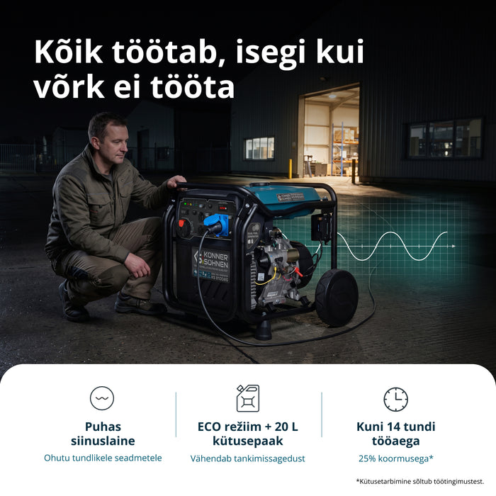 LPG/bensiini invertergeneraator KS 8100iEG