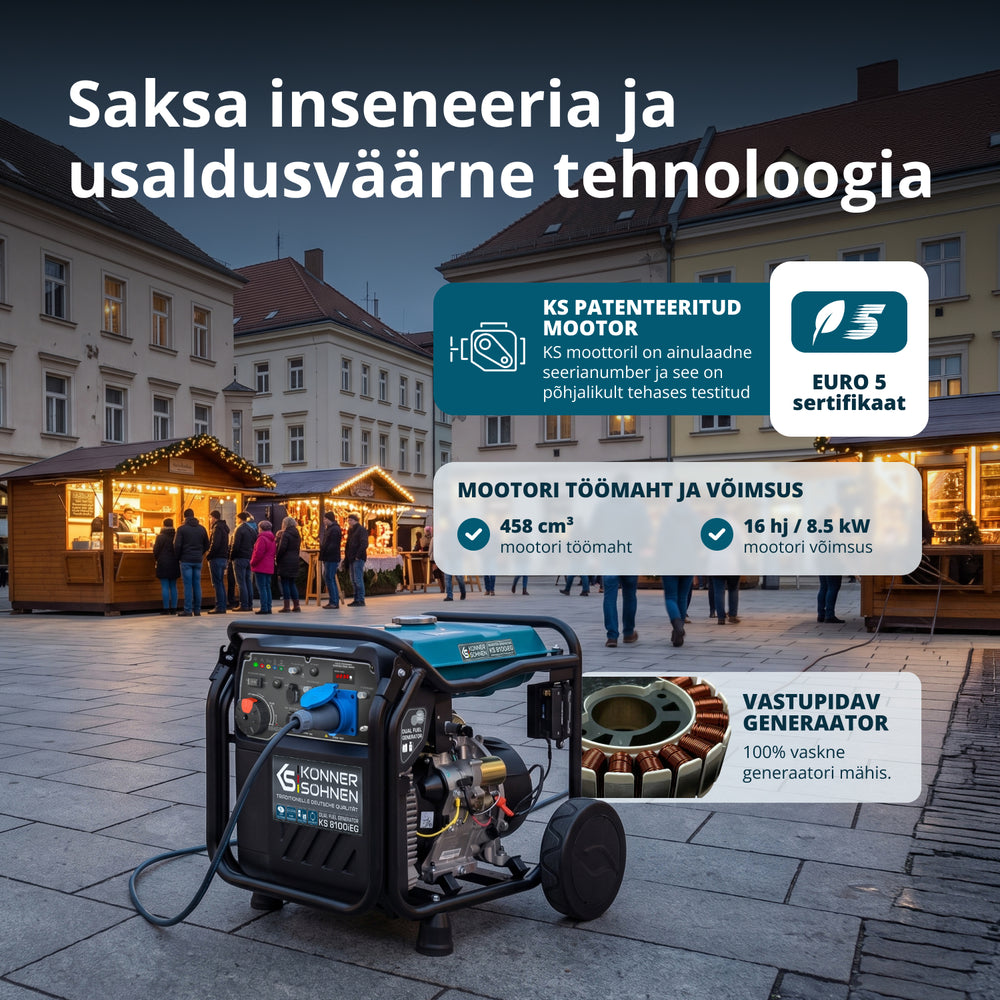 LPG/bensiini invertergeneraator KS 8100iEG