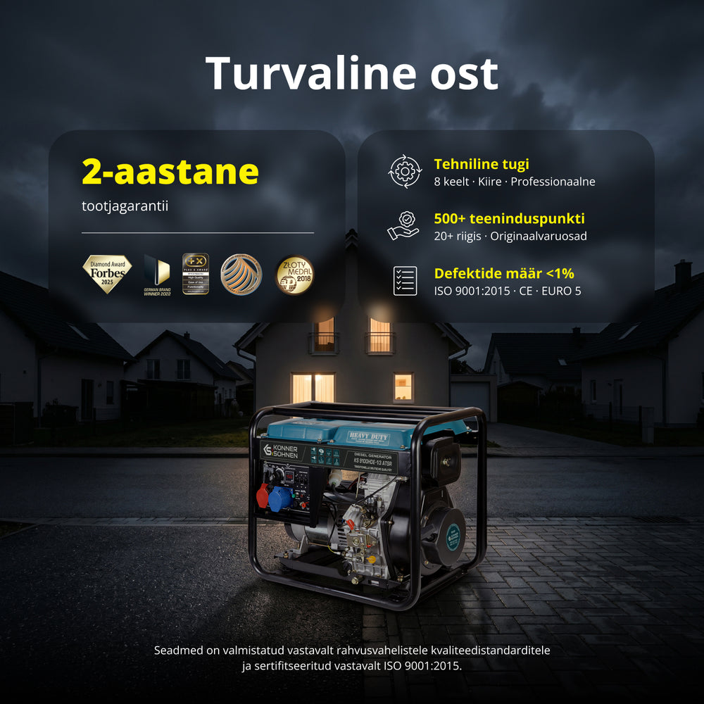 Diiselgeneraator "Könner & Söhnen" KS 9100HDE-1/3 ATSR (EURO V)