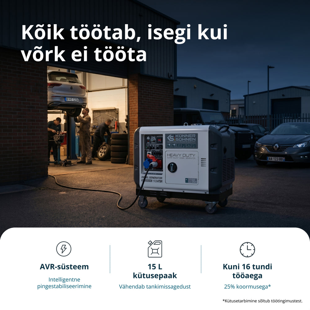 Diiselgeneraator "Könner & Söhnen" KS 9300DE-1/3 ATSR (EURO V)