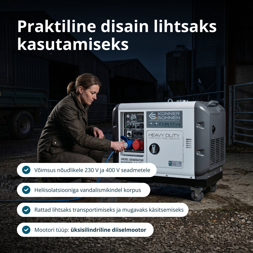 Diiselgeneraator "Könner & Söhnen" KS 9300DE-1/3 ATSR (EURO V)