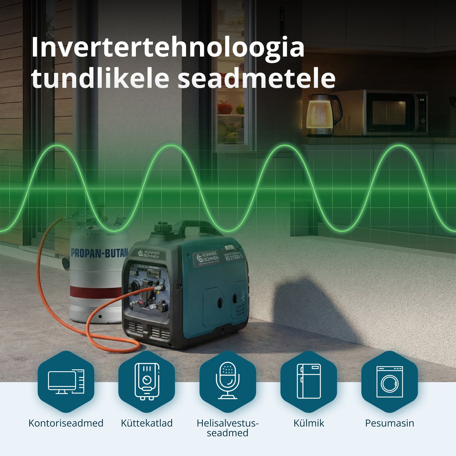 LPG/bensiin invertergeneraator KS 3100iG S
