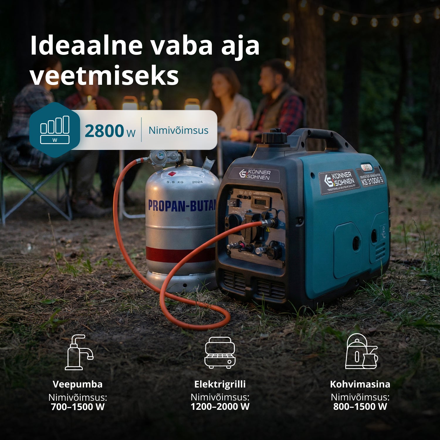 LPG/bensiin invertergeneraator KS 3100iG S