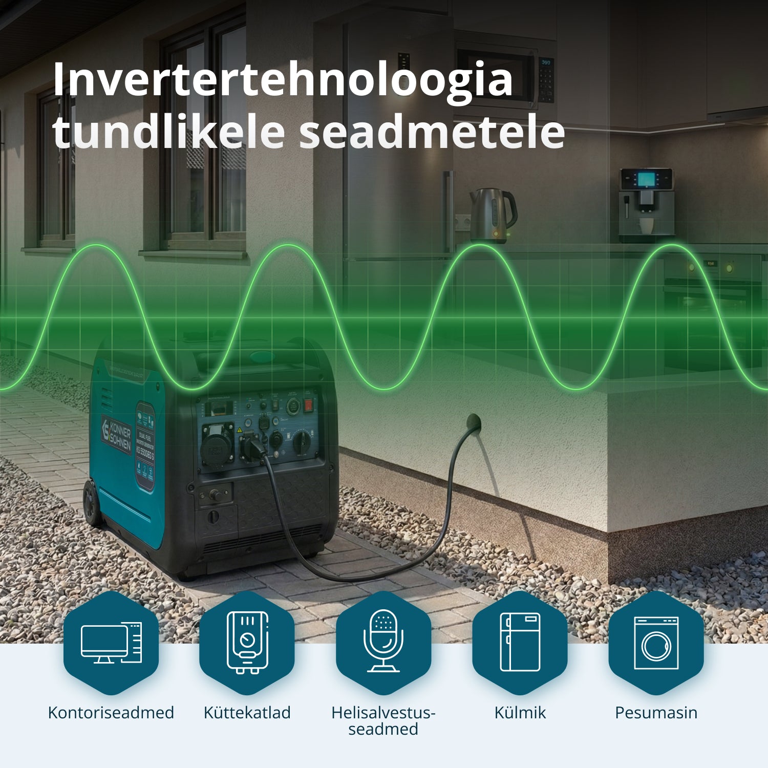 LPG/bensiin invertergeneraator KS 5500iEG S