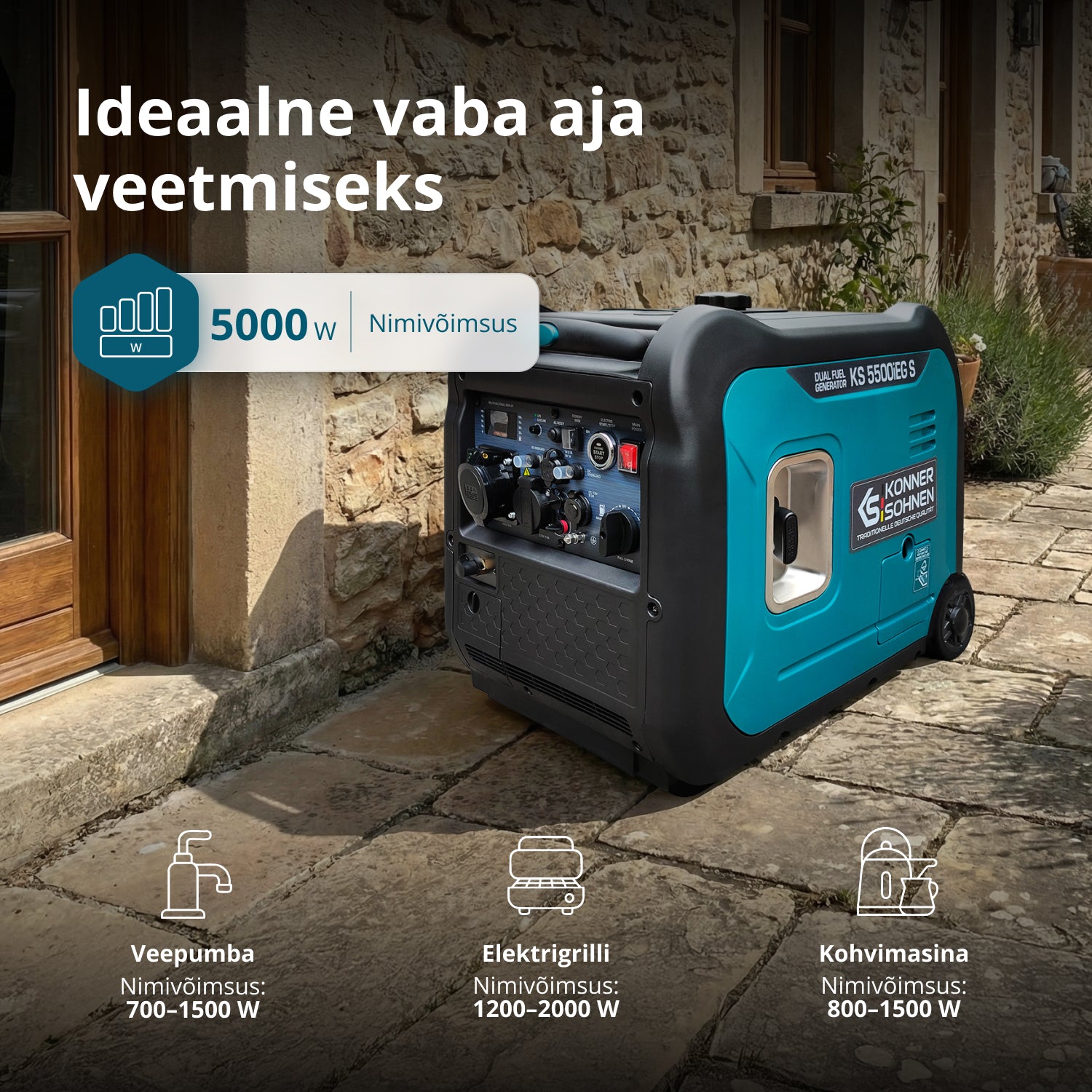 LPG/bensiin invertergeneraator KS 5500iEG S