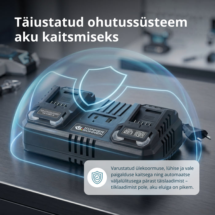 Kahepesaga laadija 20V laetavatele akudele KS C35A-2