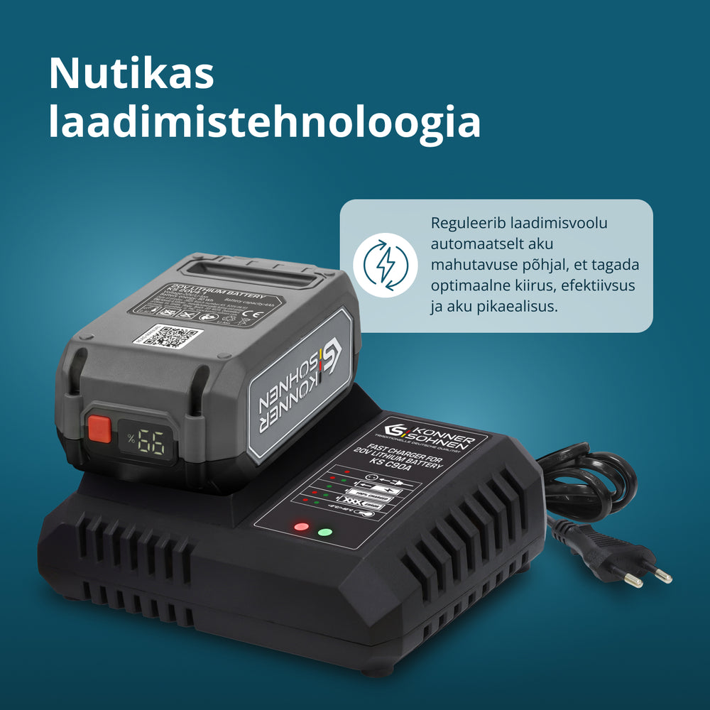 Kiirlaadija 20V liitiumakule KS C90A