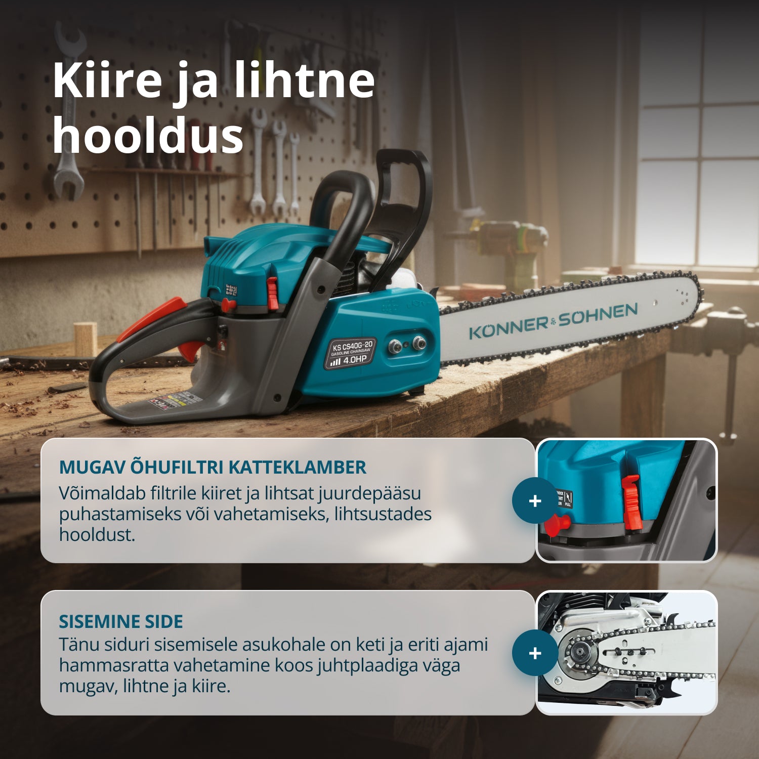 Bensiinimootorsaag KS CS40G-20