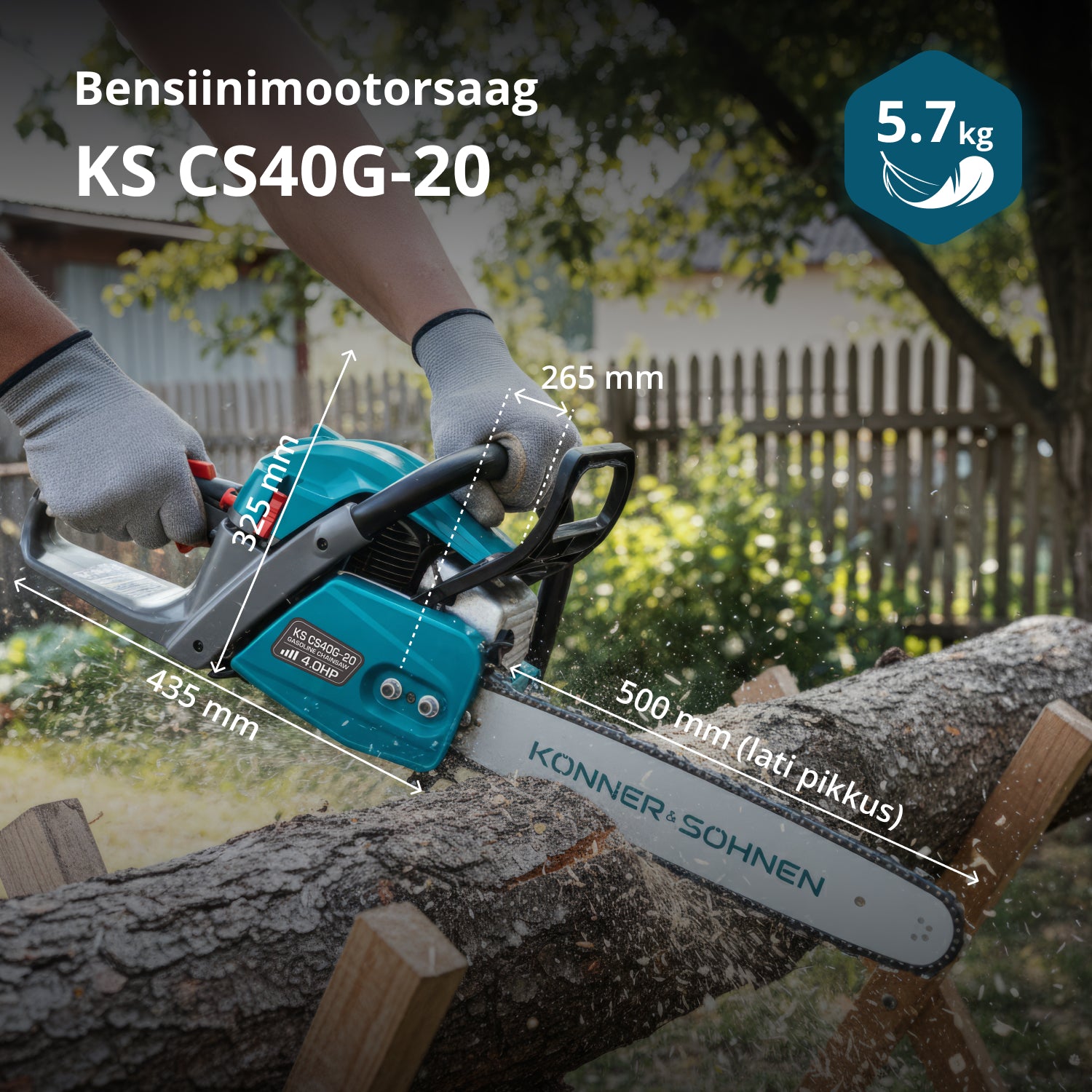 Bensiinimootorsaag KS CS40G-20