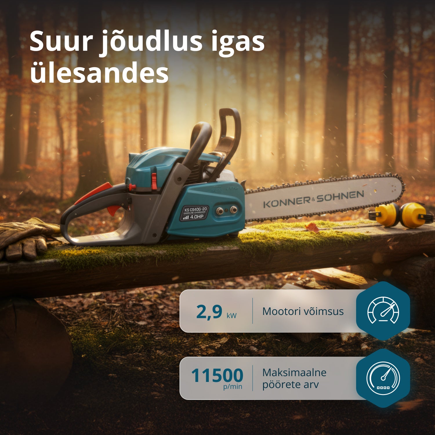 Bensiinimootorsaag KS CS40G-20