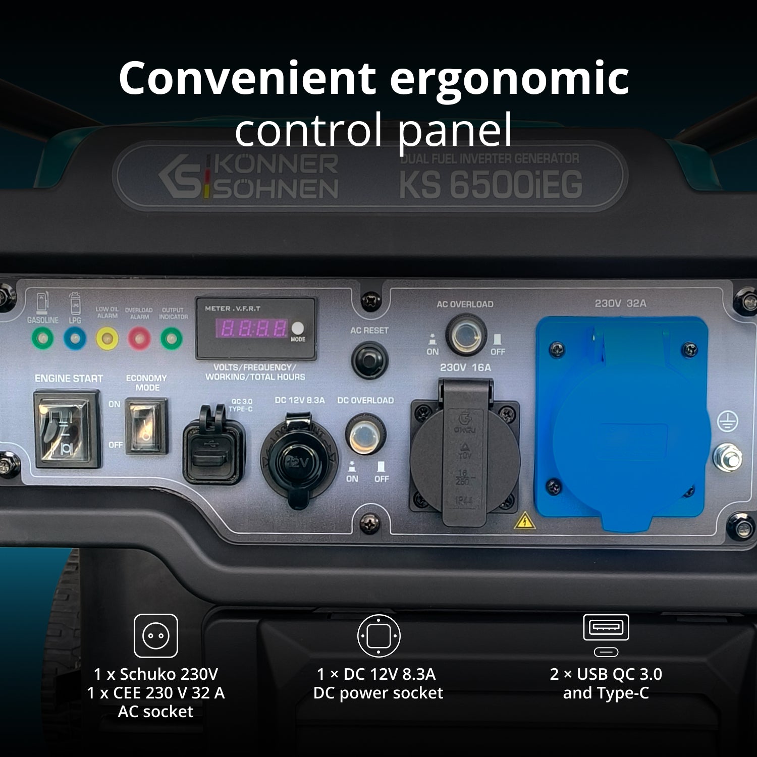 Dual Fuel Inverter Generator KS 6500iEG